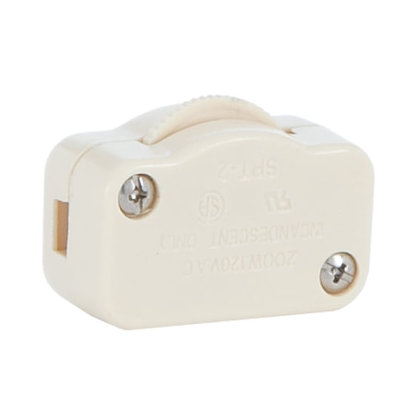 B&P Lamp® Ivory Hi-Low Inline Brightness Control Switch For 18/2 Spt-2 Lamp Cord Not a full range dimmer.