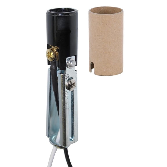 B&P Lamp® Keyless Candle Socket with 10 Inch Wire Leads, Adjustable From 3-1/4 Inches to 4-3/4 Inches