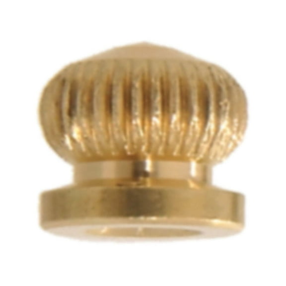 B&P Lamp Knurled Brass Knob, 5/16" Dia., Unfinished