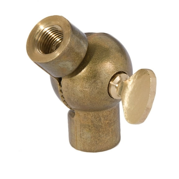 B&P Lamp® Large Cast Brass Swivel with Butterfly Knob