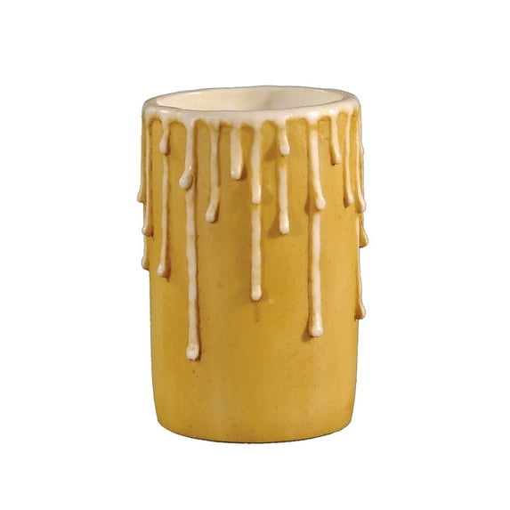 B&P Lamp® Large Diameter - Antique Gold Candle Covers, 4 1/2" Tall