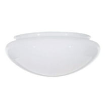 B&P Lamp® Medium Mushroom, White Glass Shade, 7-7/8 Inch Lip Fitter for Flush Mount Ceiling Fixtures with Set Screws, 9-1/2 Inch Max Diameter