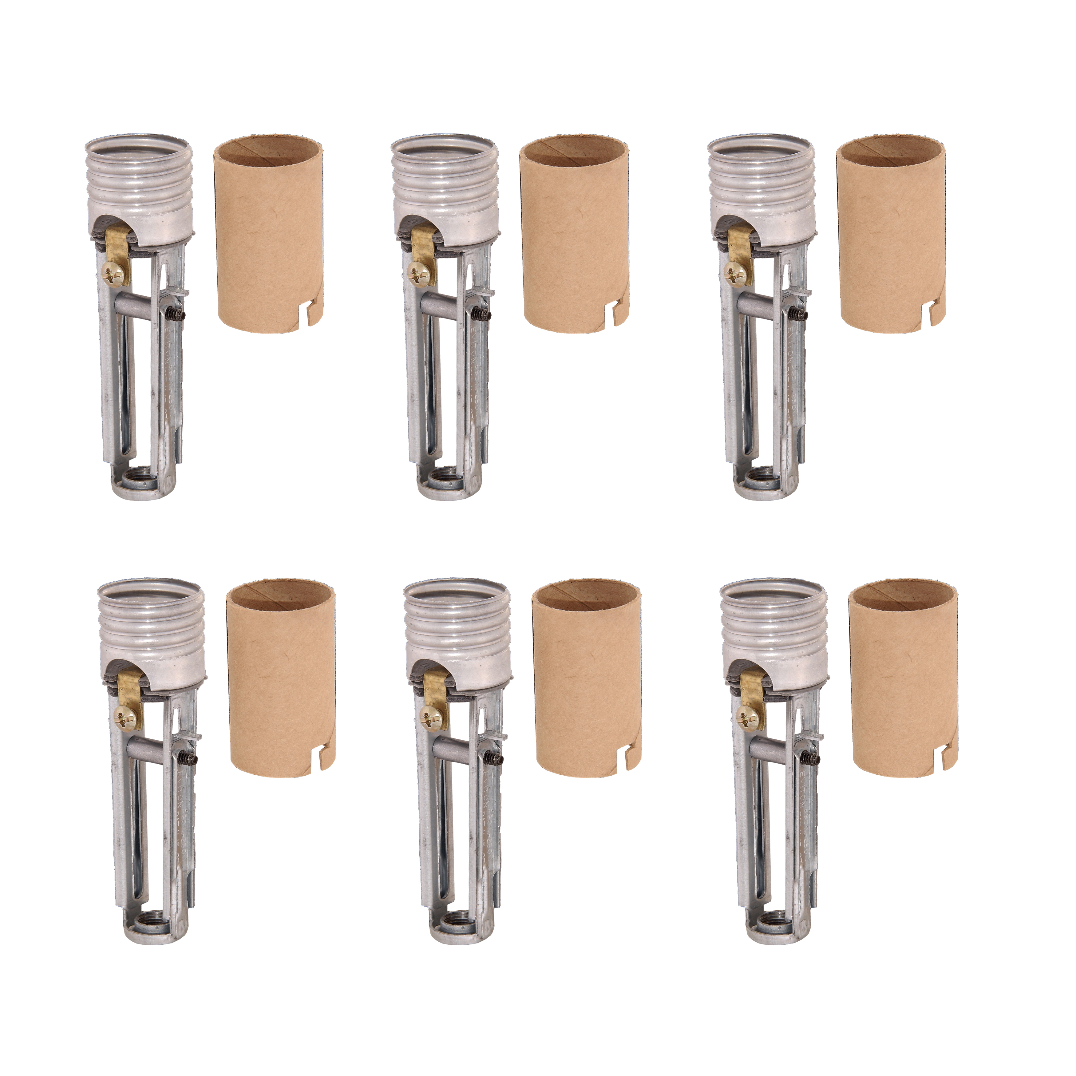 B&P Lamp® Medium Base, Adjustable Keyless Candle Socket, 6 Pack ...