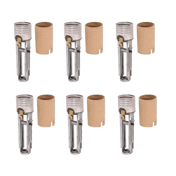 B&P Lamp® Medium Base, Adjustable Keyless Candle Socket, 6 Pack