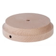 thumbnail image 1 of B&P Lamp® Modern Style Round Wooden Lamp Base with Tapered Edge, 4 Inch Top by 4 3/4 Inch Bottom by 1 3/8 Inch Height, Unfinished, 1 of 2