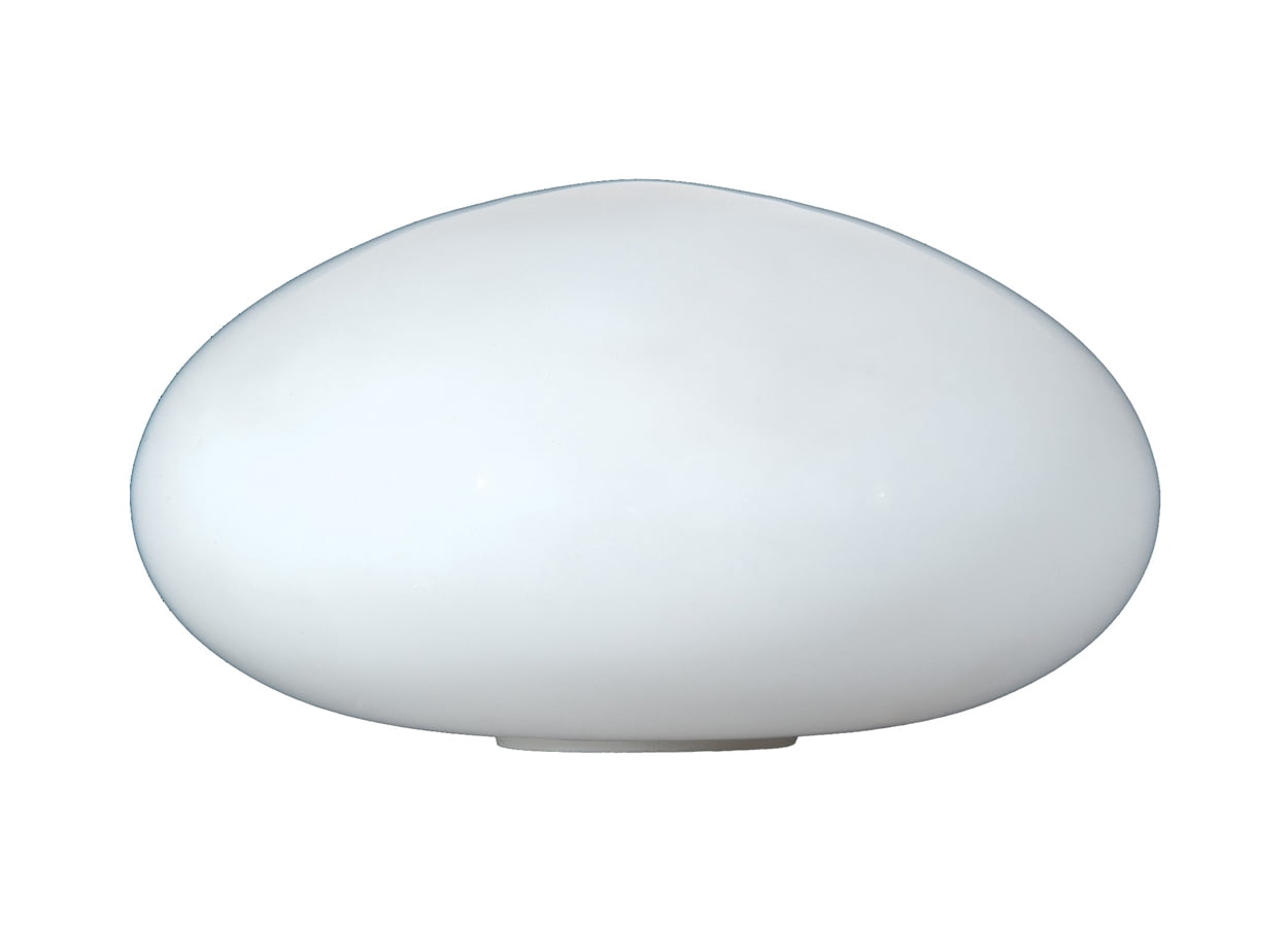 Hand Blown Satin Opal White Glass Mushroom Lamp Shade