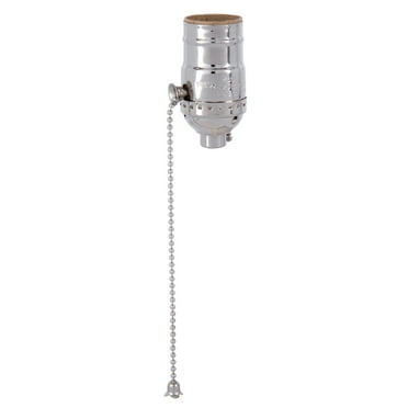 B&P Lamp® Nickel Finish Pull Chain Socket