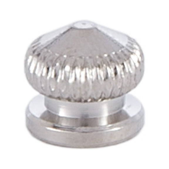 B&P Lamp Nickel Knurled Knob 8-32 Tap
