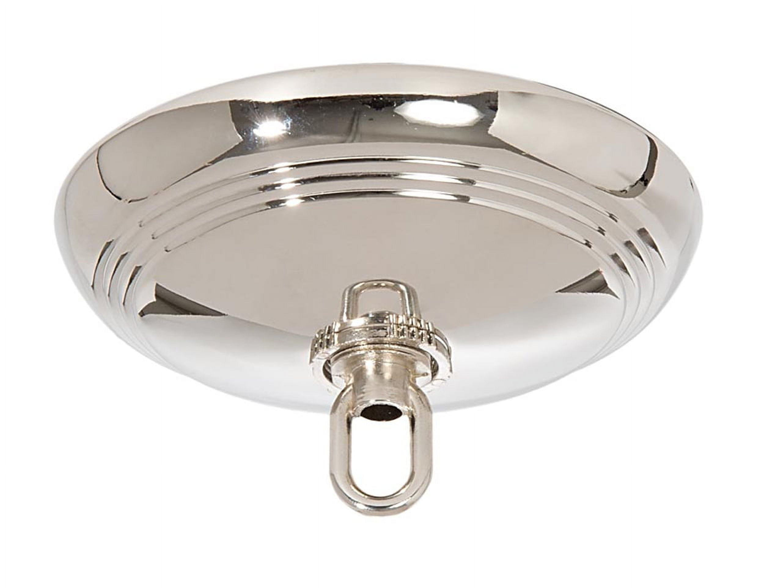 Nickel Ribbed Steel Canopy Kit with Screw Collar