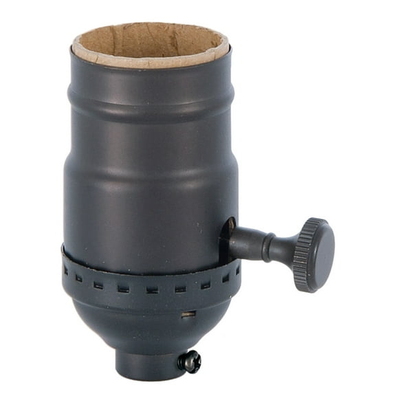 B&P Lamp® On-Off Med. Base, Brass Lamp Socket with Antique Bronze finish