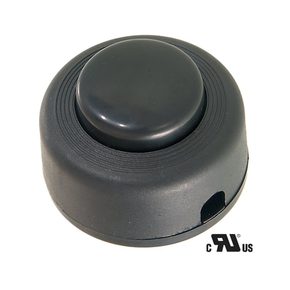 B&P LampĀ® On/Off, Push Button Floor Switch (Black)
