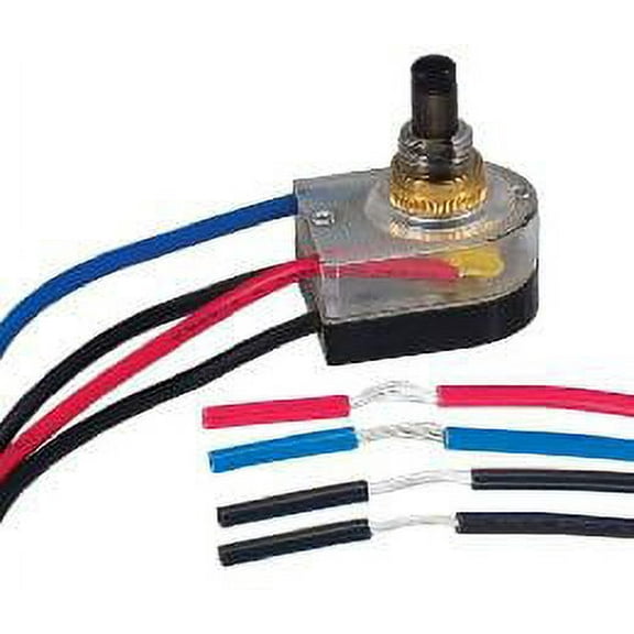 B&P Lamp On-Off Push Button Switch with Brass Nut