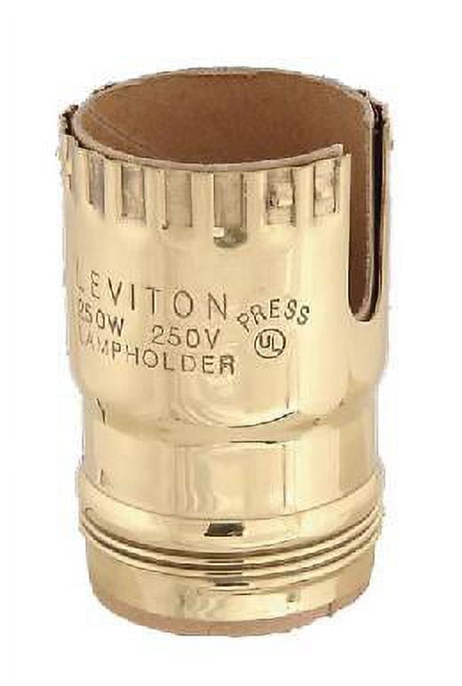 B&P Lamp® One Slot Socket Shell, Brass, Uno Thread - Walmart.com