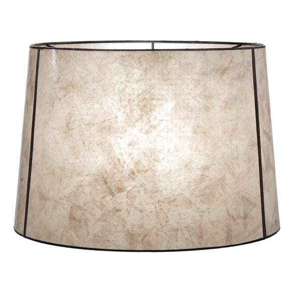 B&P Lamp® Parchment Deep Drum Mica Shade (12 X 14 X 10)