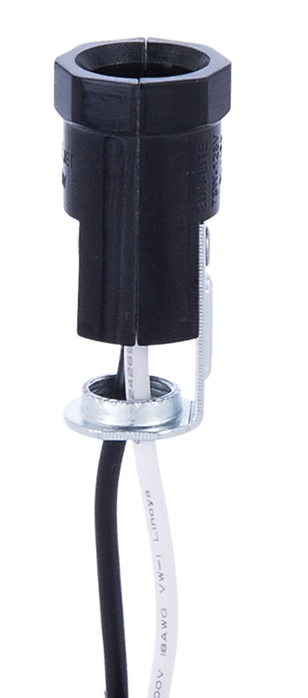 B\u0026P Lamp® Pigtail E12 candelabra socket with 1/8F hickey and 12\, image size:1250x2831