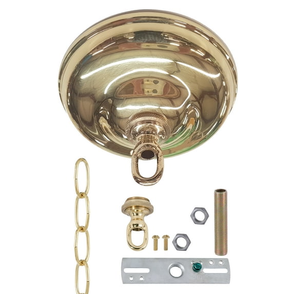 B&P Lamp® Polished & Lacquered Brass Finish, Canopy Kit, 5 1/2" Dia.