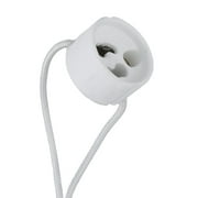 B&P Lamp  Porcelain GU10 halogen socket with mounting holes, 12" leads