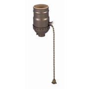 B&P Lamp  Pull Chain On-Off Med. Base Lamp Socket with Antique Brass finish