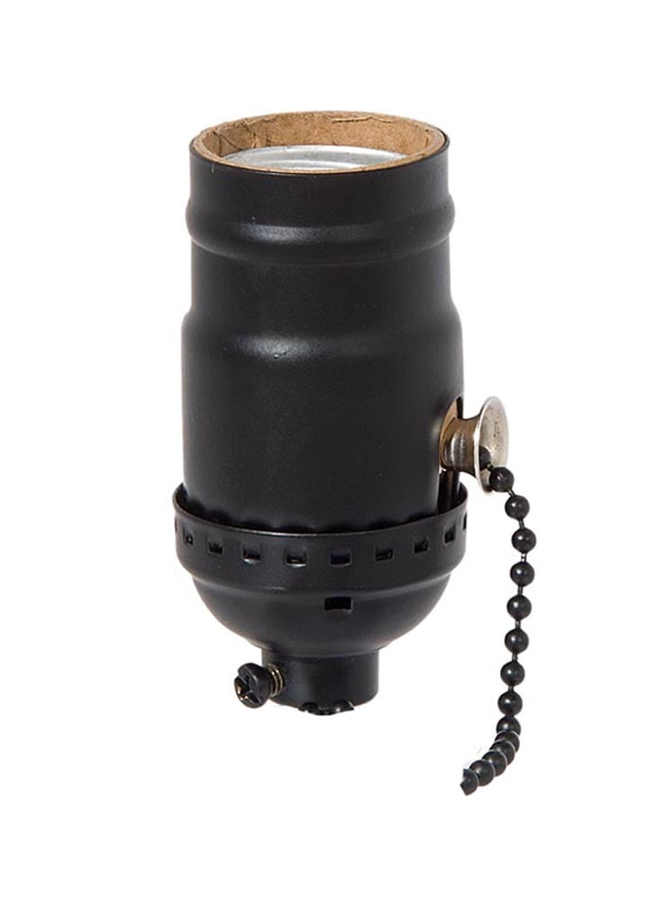 B&P Lamp® Pull Chain Socket, Satin Black Finish - Walmart.com