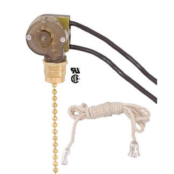 B&P LampĀ® Pull-Switch For Canopy Or Fan Light