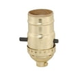 thumbnail image 1 of B&P Lamp® Push-Thru Lamp Sockets (Imported) With Brass Plated Shell And Reg. Cap, 1 of 4