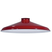 B&P Lamp  Industrial Style Metal Dome Lamp Shade, Red Porcelain Enamel Finish, 12 Inch Diameter, 2-1/4 Inch Lip Fitter, Hand-Spun Metal