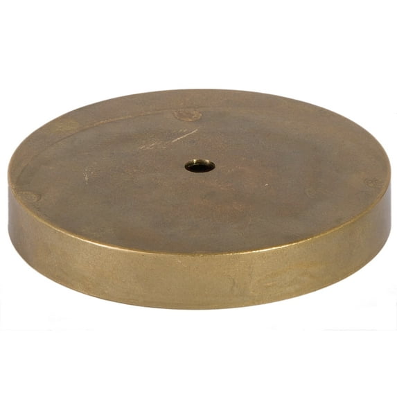 B&P Lamp® Round Unfinished Cast Brass Lamp Base, 4-1/2 Inch Diameter