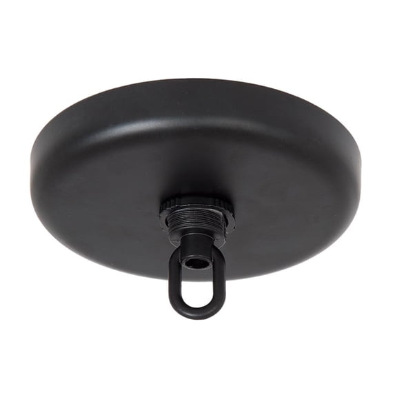 B&P Lamp Rounded Ceiling Light Canopy Plate Kit, Black