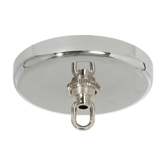 B&P Lamp® Rounded Ceiling Light Canopy Plate Kit (Nickel)