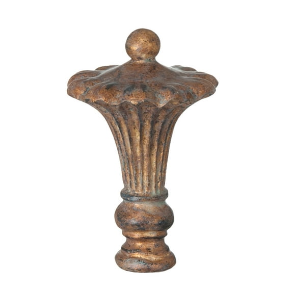 B&P Lamp® Royal Style, Antique Brass Finish, 3-5/8 Inch Height, 1/4-27 Tap