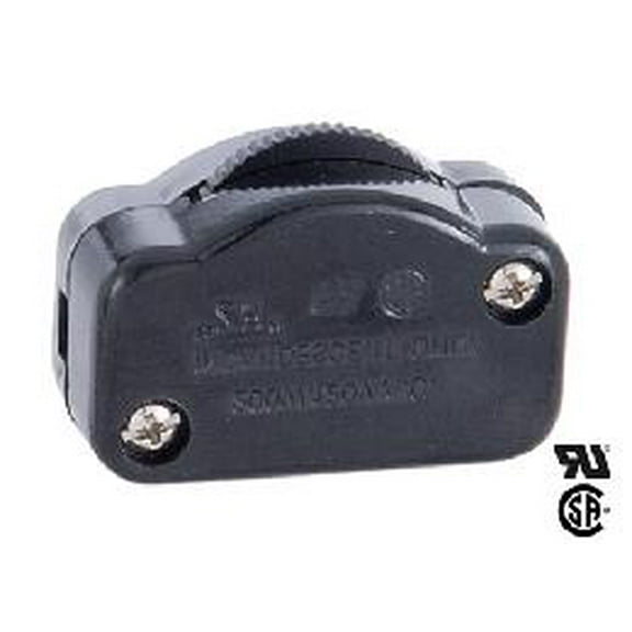 B&P Lamp SPT-2 High to Low Dimmer Switch for 18/2 Lamp Cord, Black