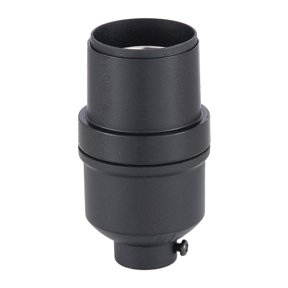 B&P Lamp® Satin Black Finish, Med. Base Modern Keyless Lamp Socket
