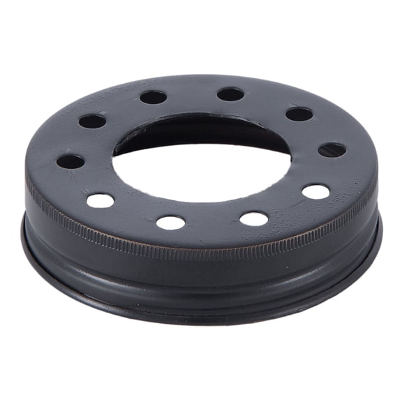 B&P Lamp Satin Black Mason Jar Lid For Phenolic Socket with Ring