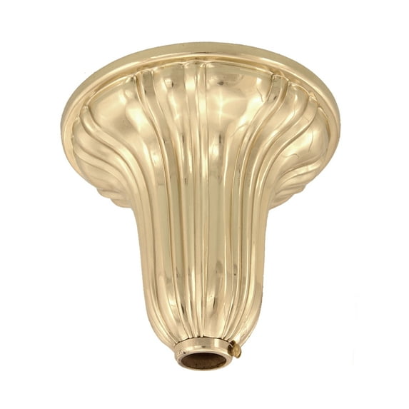 B&P Lamp® Sheffield Style Canopy, 3/4 Inch Inside Diameter Slip Ring, Polished and Lacquered Finish