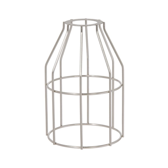B&P LampĀ® Slip On Bulb Cage, Satin Nickel Finish