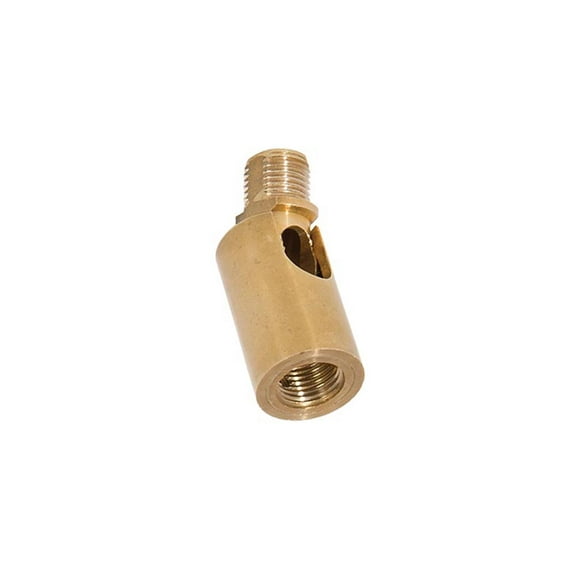 B&P Lamp Small 90 Degree Friction Swivel, 1/8IP Threads on Each End, Unfinished Brass
