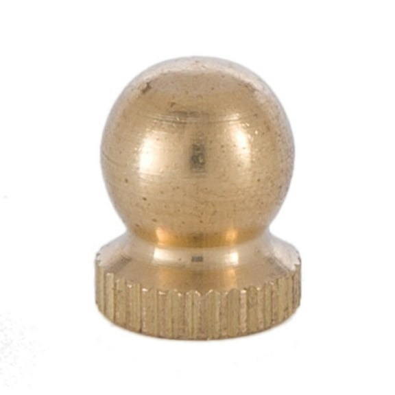 B&P Lamp® Small Knurled Knob Finial, Unfinished Brass