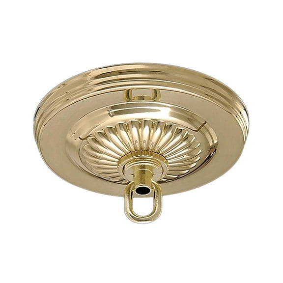 B&P Lamp Solid Brass Canopy Kit, 5 1/4" Dia., Unfinished Brass
