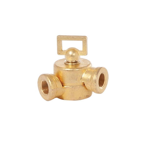 B&P LampĀ® Solid Brass Friction Swivel and Key Style Pin, Tapped 1/8IP on Each End, Unfinished Brass