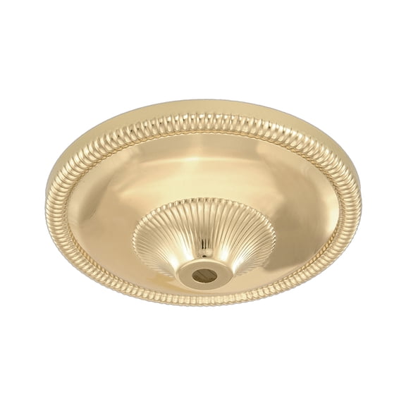B&P Lamp Stamped Brass Ceiling Light Canopy Plate Or Back Plate, 5 3/8 Inch Diameter