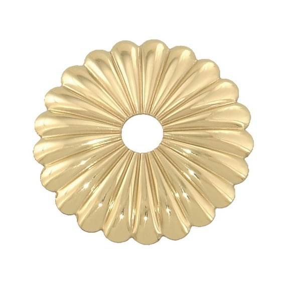 B&P Lamp Stamped Brass Rosette, 2 1/8" Dia.