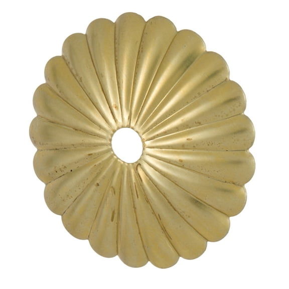 B&P Lamp Stamped Brass Rosette Bobesche