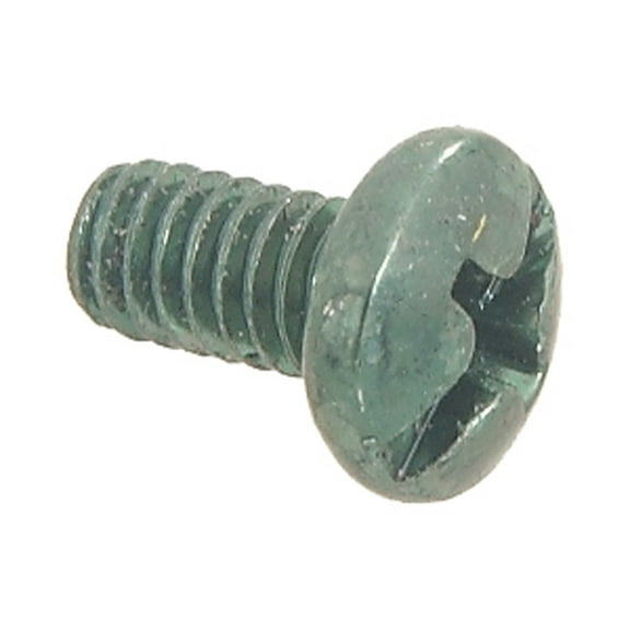 B&P Lamp® Steel 8/32M Green Ground Screw, 50 Count