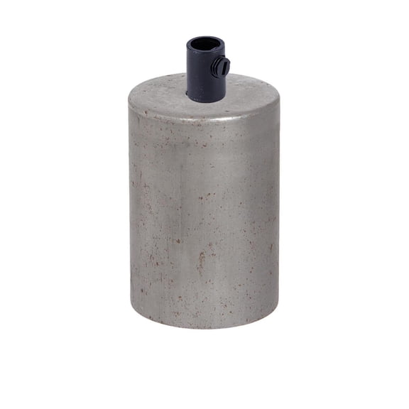 B&P LampĀ® Steel Socket Cup Cover with Medium Base E26 Socket Included, Unfinished Steel