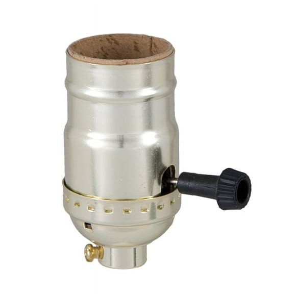 B&P Lamp Turn-Knob Lamp Socket (Imported) With 3-Terminal, For Wiring Bottom Light