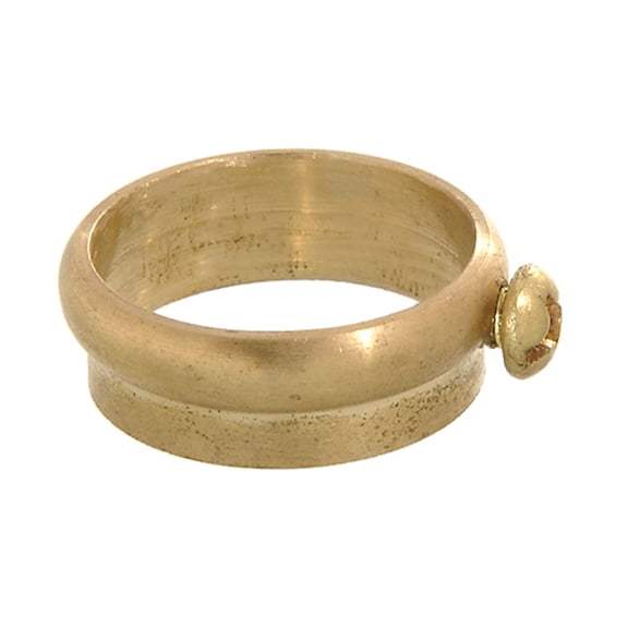 B&P Lamp Turned Brass Slip Ring, 1/2" Slip Size