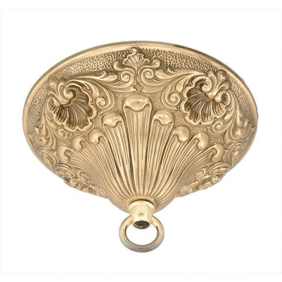 B&P Lamp Victorian Style, Brass Canopy, 5 1/2" Dia., Unfinished Brass