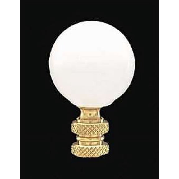 B&P Lamp White Ceramic Finial, Tap 1/4-27F