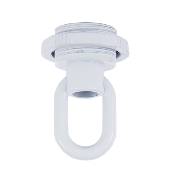 B&P Lamp White Die Cast Screw Collar Loop