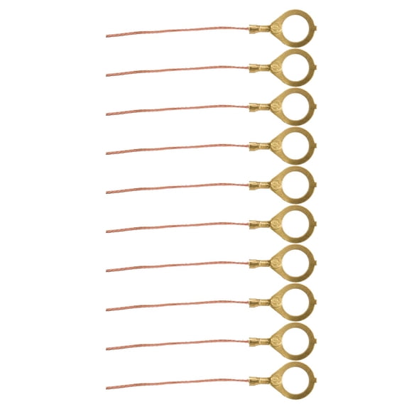 B&P LampĀ® Zinc Plated Ground Lug, Slips 1/8 IP, 8 Inch Long Copper Ground Wire, Pack of 10